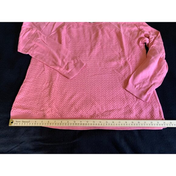 Sonoma Pink Textured Sweater Size XLarge Cotton/Polyester Womens Long Sleeve Kni - Picture 5 of 9